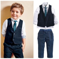4PCS Kid Baby Boy Tuxedo Suit