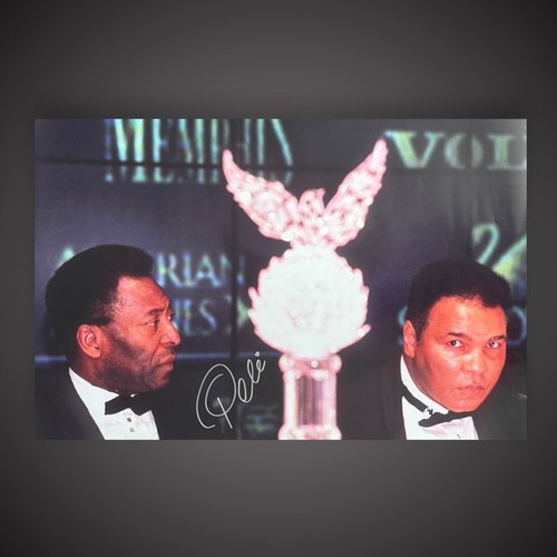 Pele hand signed photo - pele,