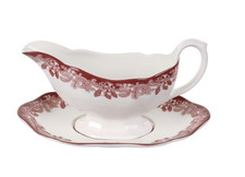 Spode Winters Scene Red and