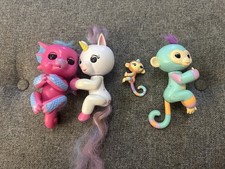 Fingerlings x 3 Dragon Unicorn Monkey & Baby Monkey VGC All Working