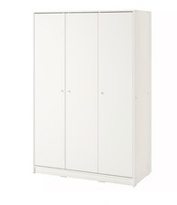 KLEPPSTAD IKEA Wardrobe with 3 doors, white, 117x176 cm Very Good Condition 