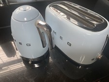 SMEG Blue 4slice Toaster And VARIABLE Temperature Kettle Used