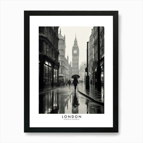 Poster london black and - of,