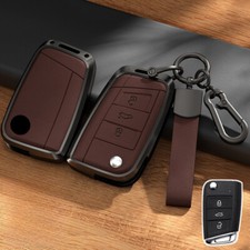 Alloy Leather Car Key Case