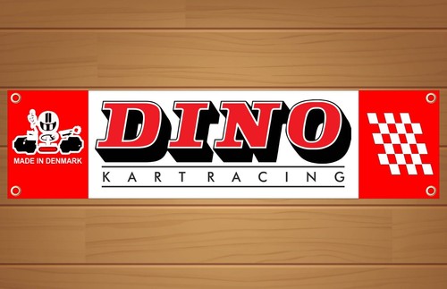Dino kart racing banner - dino,