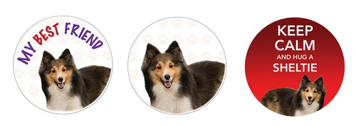 Sheltie dog vinyl car van - 2,