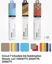  Cricut sheets x 16 of Infusible Ink for Sublimation printing  various colours