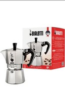 Bialetti Caffettiera Moka Express Silver Moka Pot - 6 Espresso Cups