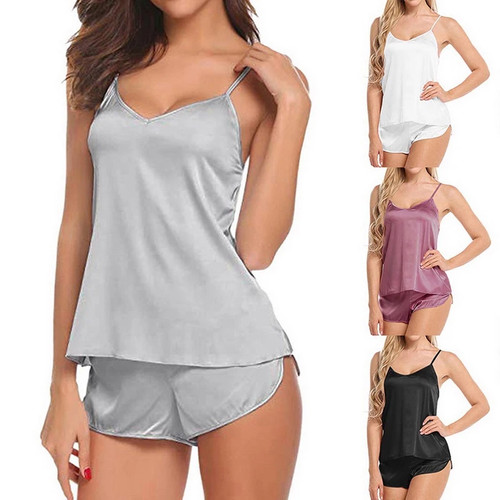Women sexy ice silky pajamas - women,