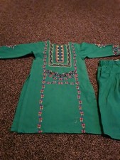 Baby Girls Green Kameez With Belt Salwar 9-12 Months From Minnie Minors Very...