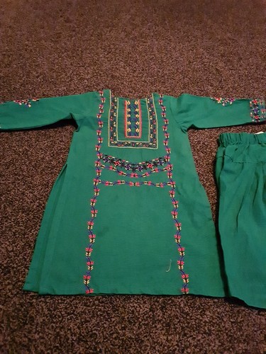 Baby girls green kameez with - baby,