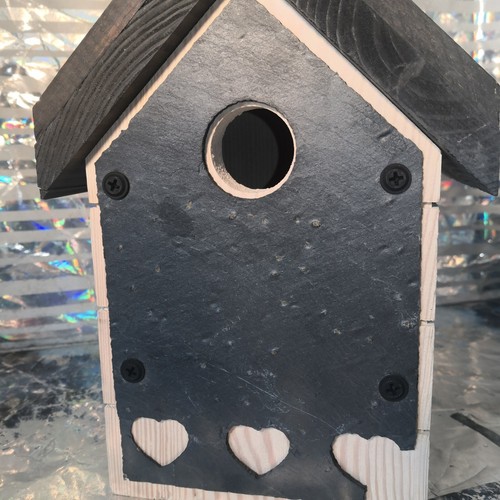 Welsh slate wooden nesting box - wooden,