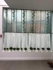 Cafe Curtains and Rod 264cm Solid Coloure  Single Panel W270 x H100cm