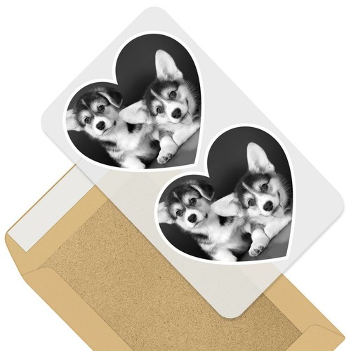 Heart stickers bw - 2, 10
