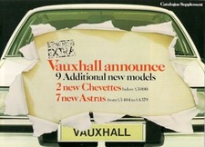 Vauxhall Chevette ES Astra E L Saloon & 3-dr Late 1980 UK Market Sales Brochure