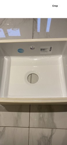 White ceramic under - ceramic, under-mounted