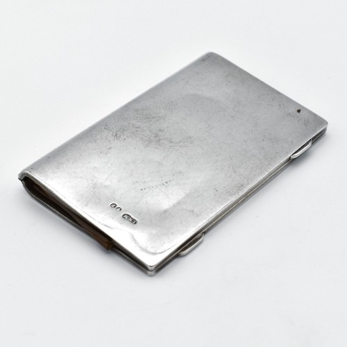 Antique solid silver card case - solid,