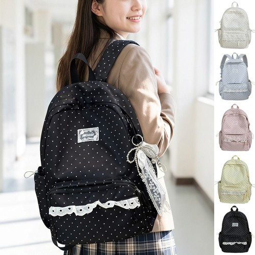 Polka dot backpack women nylon - polka,