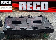 10 X B-GRADE HEAVY DUTY WHEELED DOUBLE DOLLY SKATE 80-60-17CM WAREHOUSE STORAGE