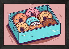 Box of Sprinkled Donuts Framed