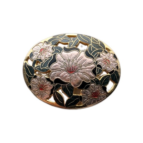 Vintage oval enamel - oval,