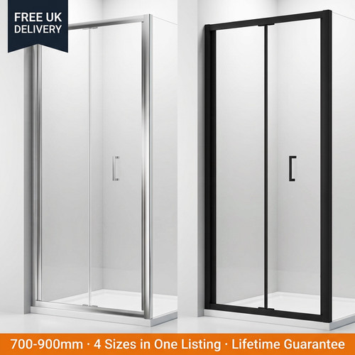 700 900mm fold shower - bi-fold,