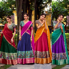 Women Pichwai Print Lehenga