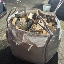 1 Tonne Builders Bag Split Fire Wood Logs Burner - Free Local Delivery