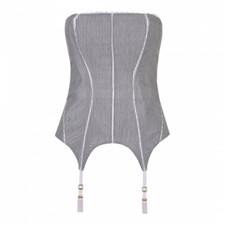 AGENT PROVOCATEUR CUTE MARLI PINSTRIPE CORSET BODY SIZE AP 4 LARGE UK 12 BNWT