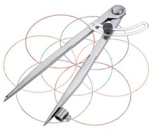 Large Compass, Professional Woodworking Compass with Wing and Pencil Holder, for