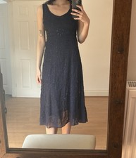 Per Una navy beaded midi dress
