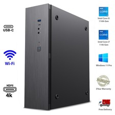 Windows 11 Pro CORE i7 10TH GEN 2TB SSD 64GB RAM Desktop PC SFF WIFI 4K HDMI