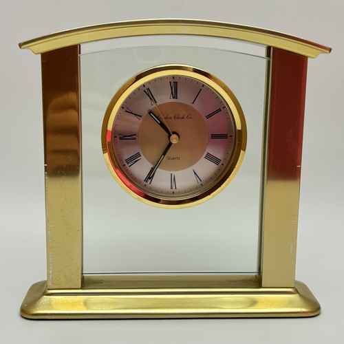 London clock brass desk - clock,