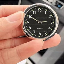 Luminous Quartz Clock Dial Car Interior Dashboard Stick-On Digital Black Watch