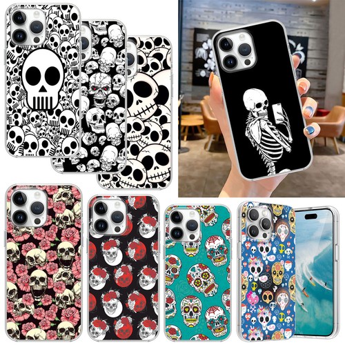 Skull skeleton pattern - skull, phone