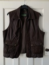 Hidepark Unisex Genuine Leather Brown Vintage Gillet With Bronze Rivet Details