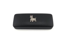West Highland Terrier Black PU Glasses Case Westie Dog Mum Gift Spectacles Case