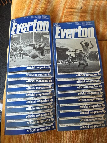 Everton home programmes - 19, x