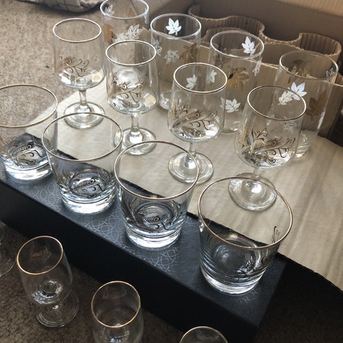 Vintage gilded glasses - gilded, 4