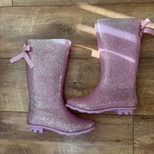 Girls Pink Wellies Size 1 Uk