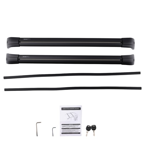 Black aluminium roof cross - black,