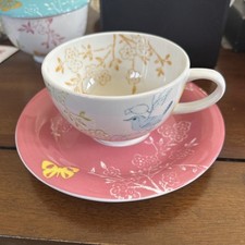 PORTMEIRION Dawn Chorus Beautiful Birds Butterflies Cup & Saucer 1st quality