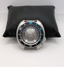 44mm 6105 Style Watch Case with Sapphire Glass for Seiko 7s26 NH35 NH36 Movement