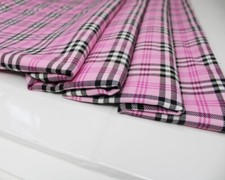 Tartan Fabric - Pink & Black