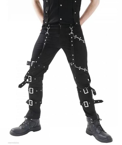 Men gothic cyber buckle - men's,