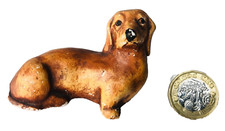 Dog Ornament Dachshund Pottery