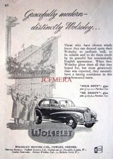 WOLSELEY '4-50 & 6-80' Saloons Motor Car Advert : Small 1950 Auto Print