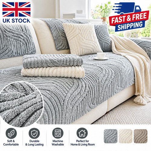 Thick plush sofa cover 4 - plush, 1-4