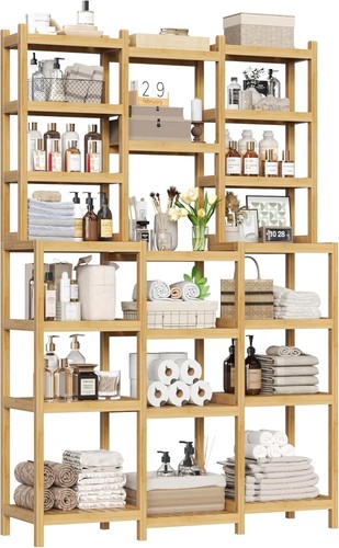 Bamboo storage shelf tier - storage,