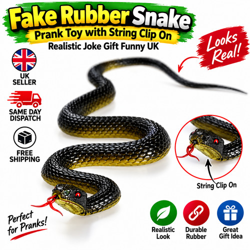 Fake rubber snake prank - fake,